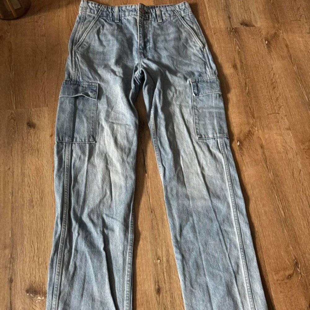 Denim Forum The '90s Edie Lo-rise Cargo‎ Jeans Size 24